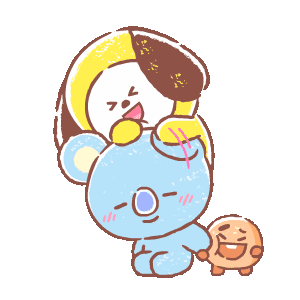 Koya being hugged by Chimmy and Shooky